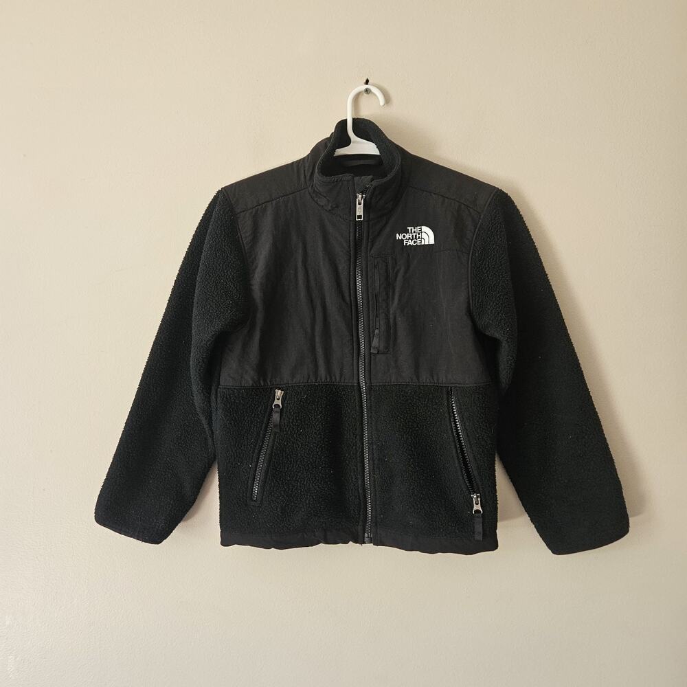 The North Face Kids Denali Polartec Fleece Jacket Black Full Zip Small 6